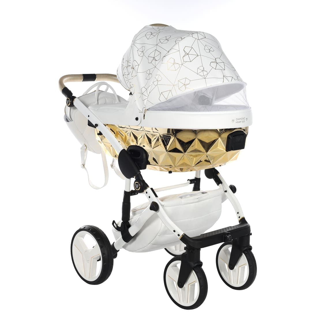 Junama Diamond Heart Collection V3 2 in 1 Ecopelle – Bianco&Oro