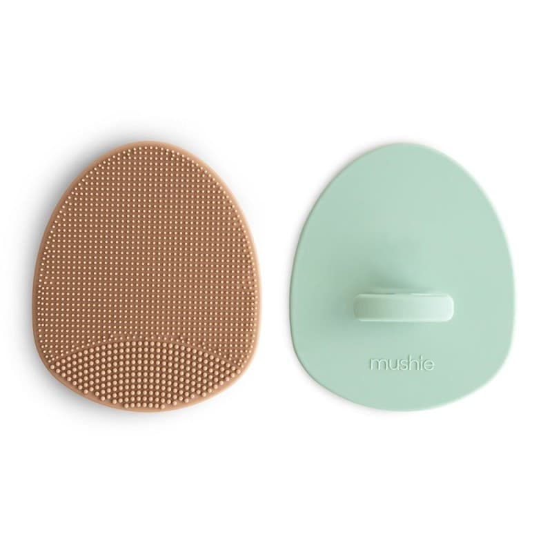 Set 2 Spazzole per Crosta Lattea Mushie – NATURAL/CAMB BLUE