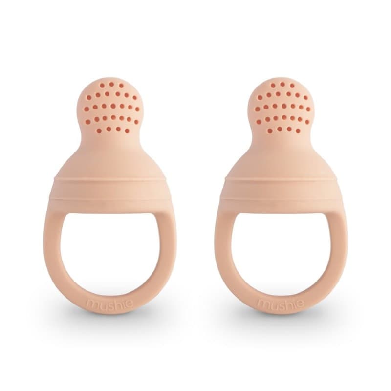 Set 2 Pz Succhietto Mangiafrutta Mushie Silicone – Blush