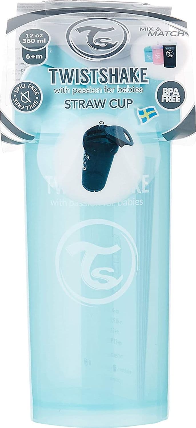 Straw Cup Tazza con Cannuccia Twistshake 360 ml – Celeste