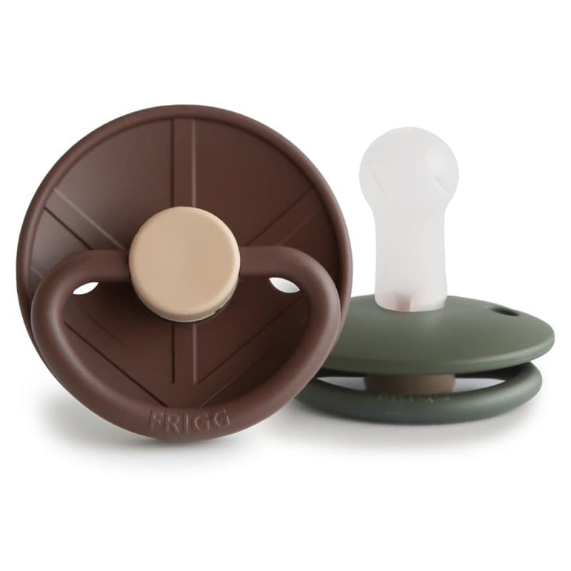 Succhietti 2Pz FRIGG Little Viking Silicone 6+ – Cocoa/Olive