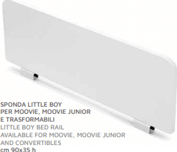 Sponda Little Boy Per Letto Junior Cuoricini – Bianco