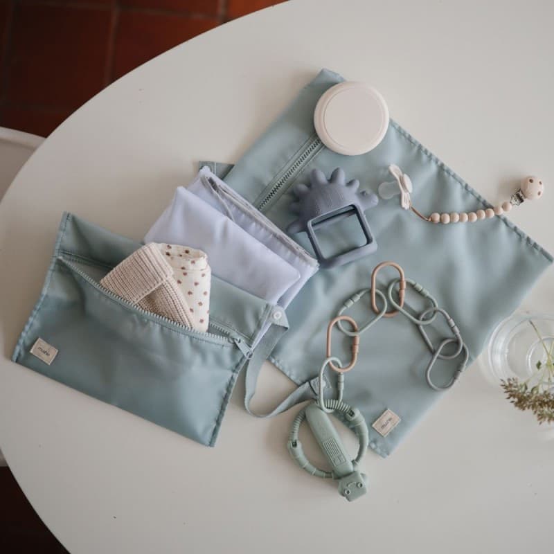 Set 2 Borse Impermeabili Mushie Solid – Azzurro