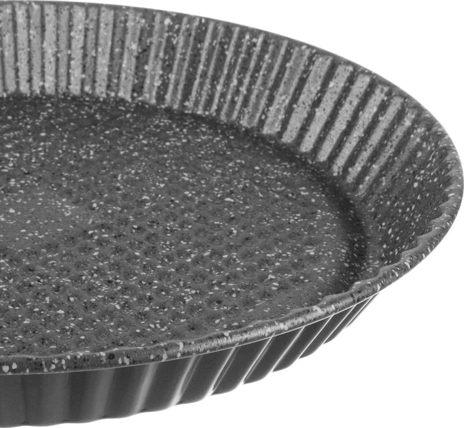 TEGLIA STAMPO CROSTATA TONDA CON BORDO FESTONATA Ø28-32 CM ANTIADERENTE ANTIGRAFFIO - 5