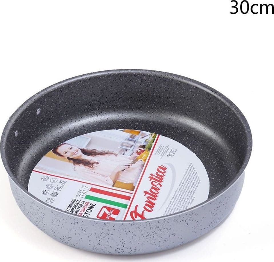 TORTIERA ROTONDA RIVESTIMENTO ANTIADERENTE ANTIGRAFFIO Ø18-22-26-30CM TEGLIA CUCINA - 5