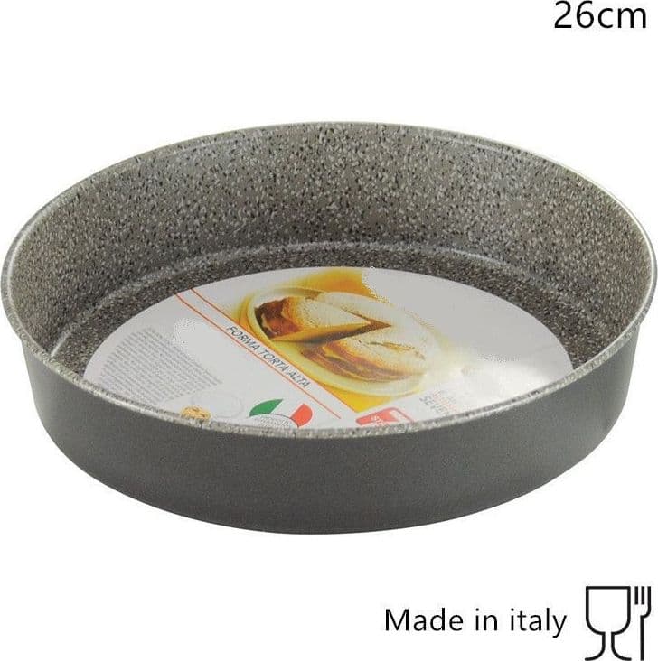 TEGLIA STAMPO FORMA TORTA ALTA TONDO DA FORNO ANTIADERENTE ANTIGRAFFIO Ø26CM 037142M - 2