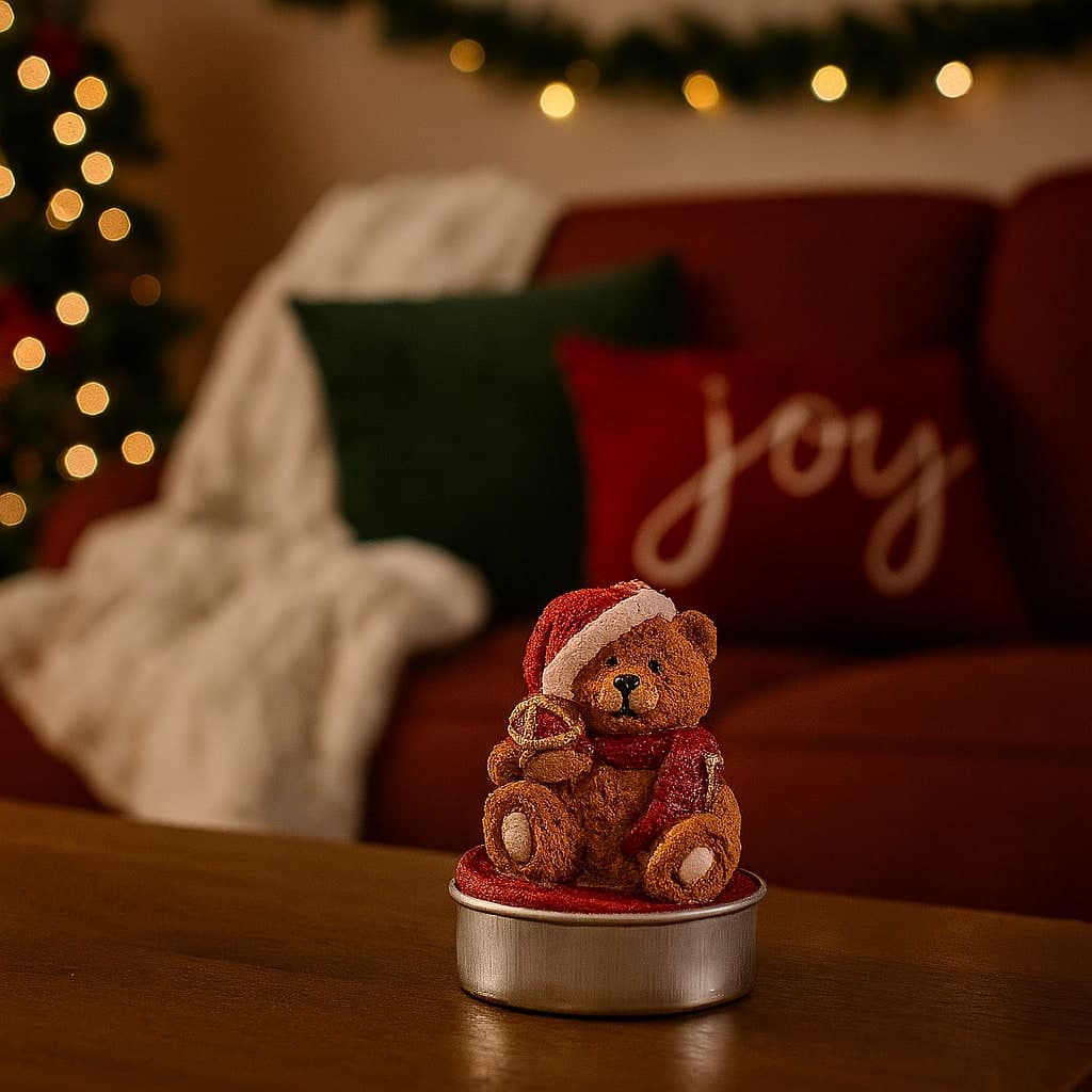 Candela profumata orso in cera per decorazioni natalizie set da 5 in Diffusori di oli essenziali Decor Space - Altamura, commercioVirtuoso.it