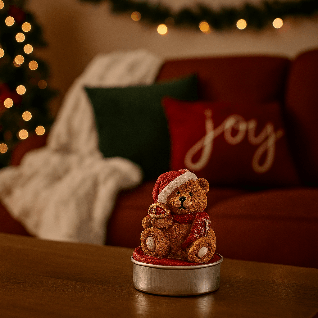 Candela profumata orso in cera per decorazioni natalizie set da 5 in Diffusori di oli essenziali Decor Space - Altamura, commercioVirtuoso.it