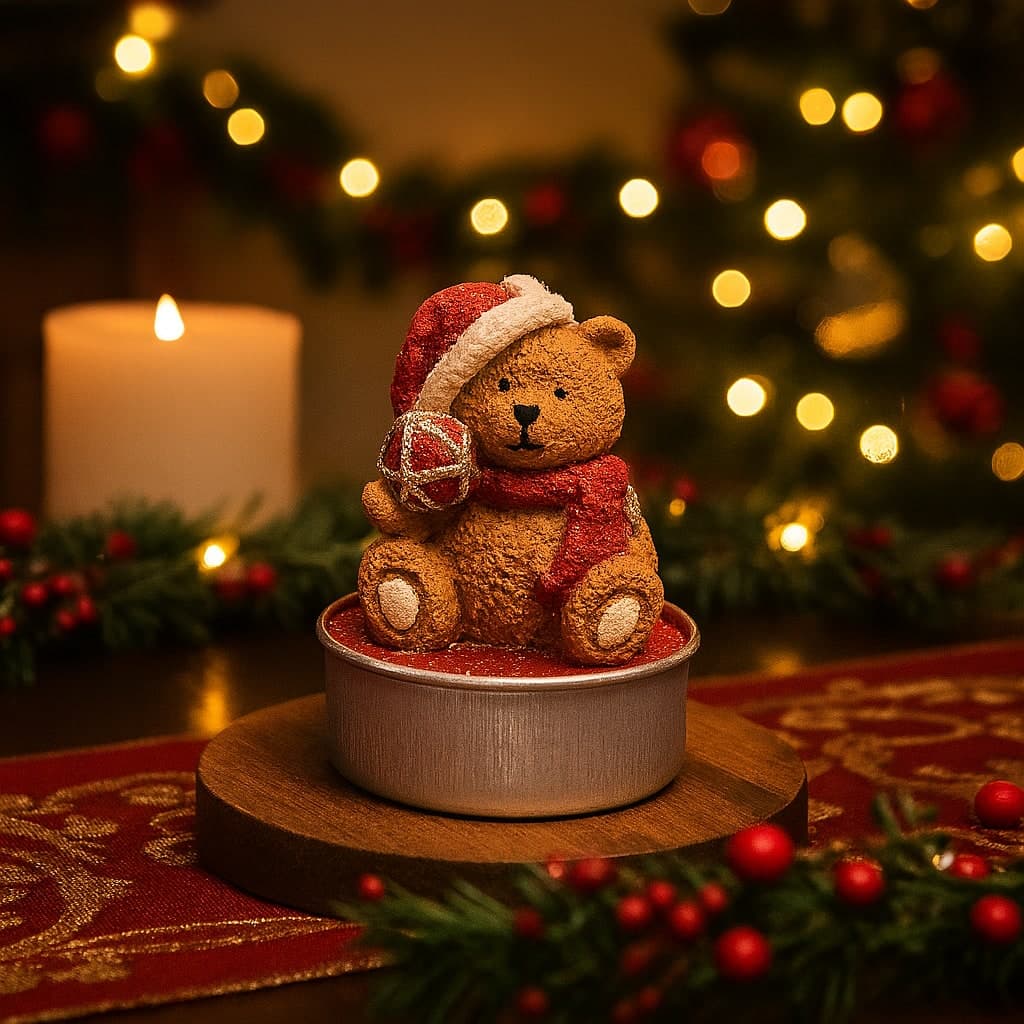 Candela profumata orso in cera per decorazioni natalizie set da 5 in Diffusori di oli essenziali Decor Space - Altamura, commercioVirtuoso.it