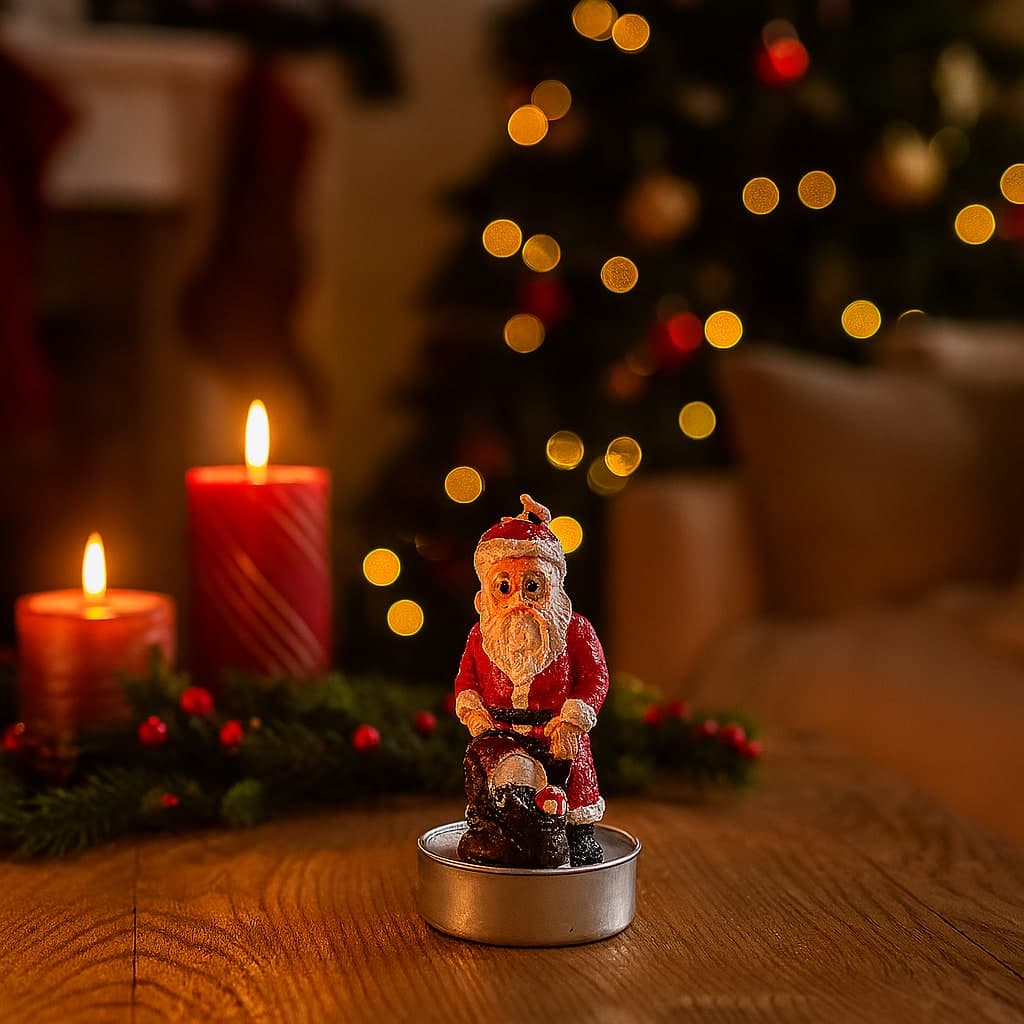 Candela profumata Babbo Natale in cera per decorazioni natalizie set da 5 in Diffusori di oli essenziali Decor Space - Altamura, commercioVirtuoso.it