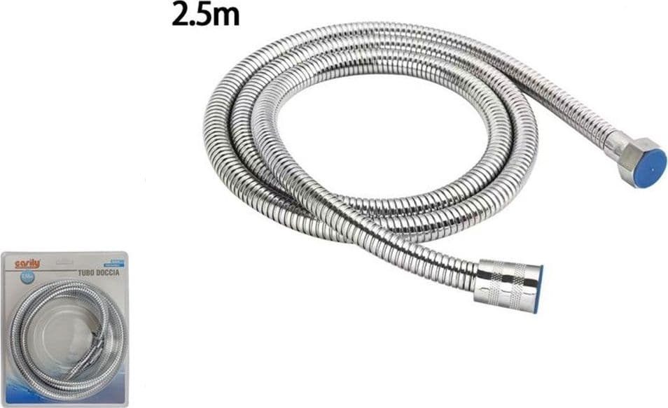 TUBO DOCCIA LACCIO 2.5 MT FLESSIBILE DOCCETTA VASCA BAGNO ATTACCO UNIVERSALE 69222 - 3