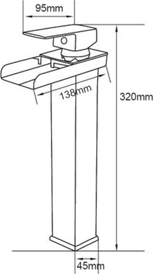 RUBINETTO MISCELATORE PER LAVABO BAGNO A CASCATA CON PILETTA ACCIAIO CROMATO 87397 - 5