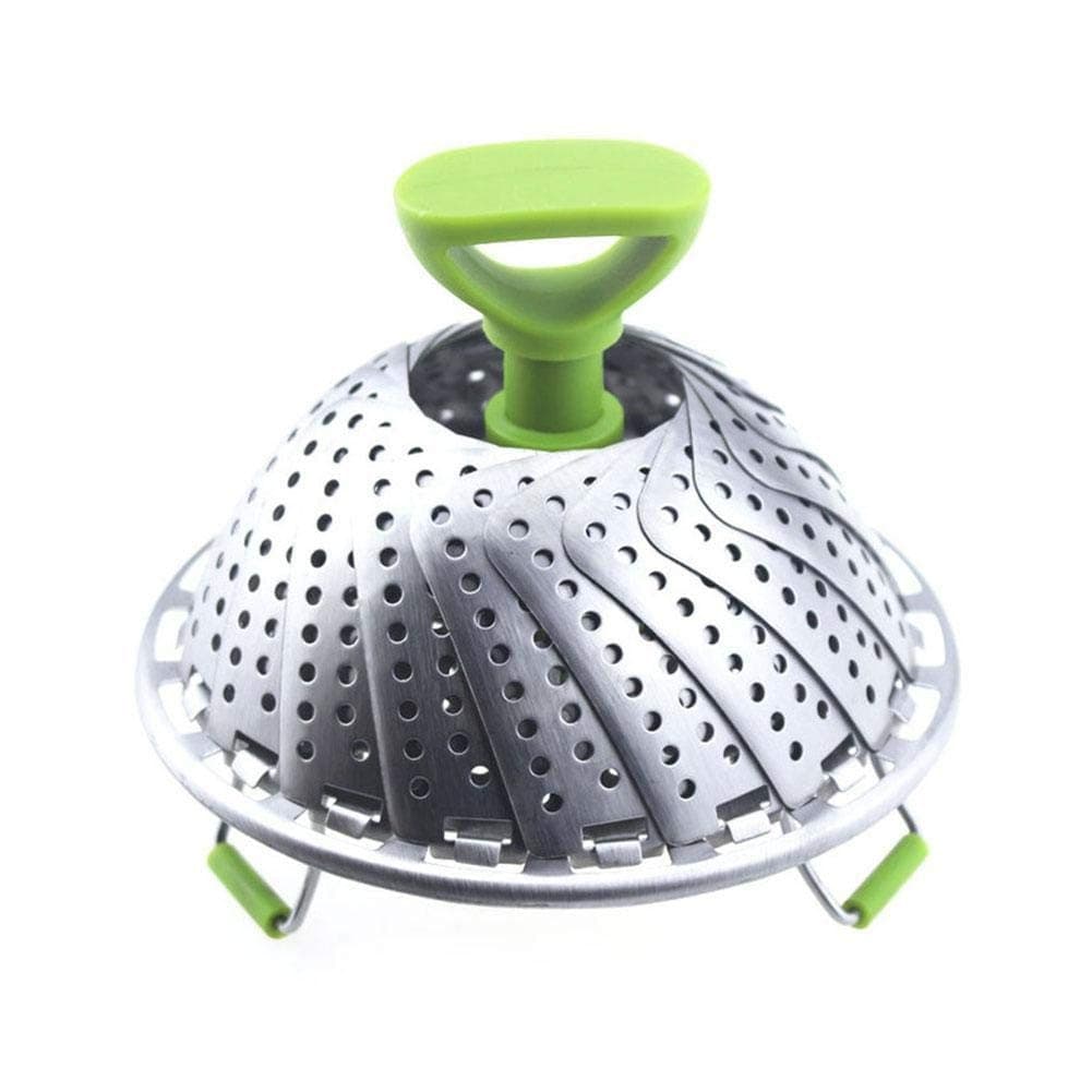 Cestello per Cottura a Vapore in Acciaio Inox Pieghevole per Verdure - 6