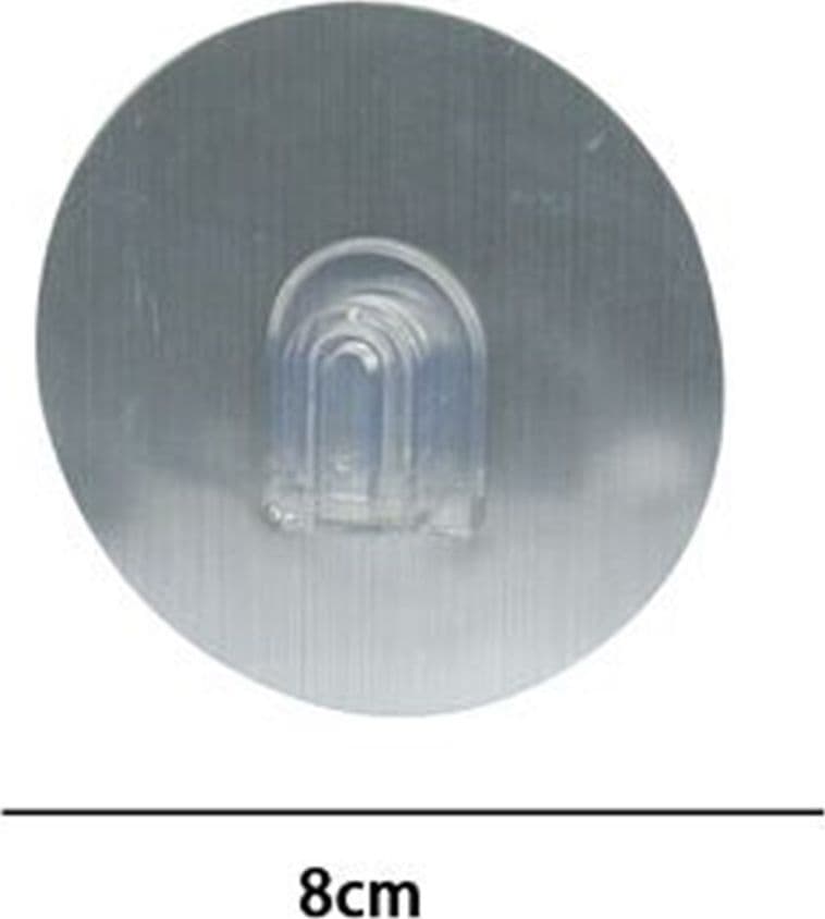 SUPPORTO BASE CON BIADESIVO ROTONDO RICAMBIO PER VENTOSA 8X1.5X8CM BAGNO CUCINA 79831 - 3