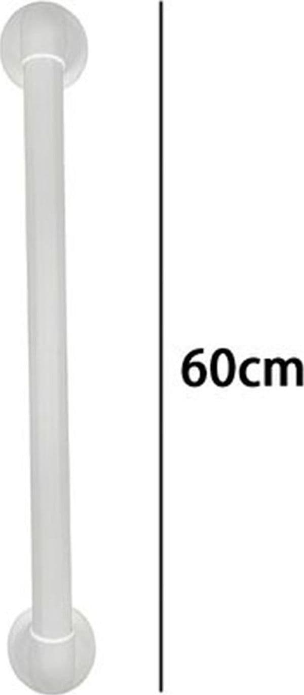 MANIGLIONE PER BAGNO 60CM DI SICUREZZA SOSTEGNO DOCCIA PER DISABILI ANZIANI BIANCO 005325 - 3