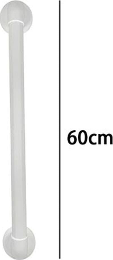 MANIGLIONE PER BAGNO 60CM DI SICUREZZA SOSTEGNO DOCCIA PER DISABILI ANZIANI BIANCO 005325 - 3