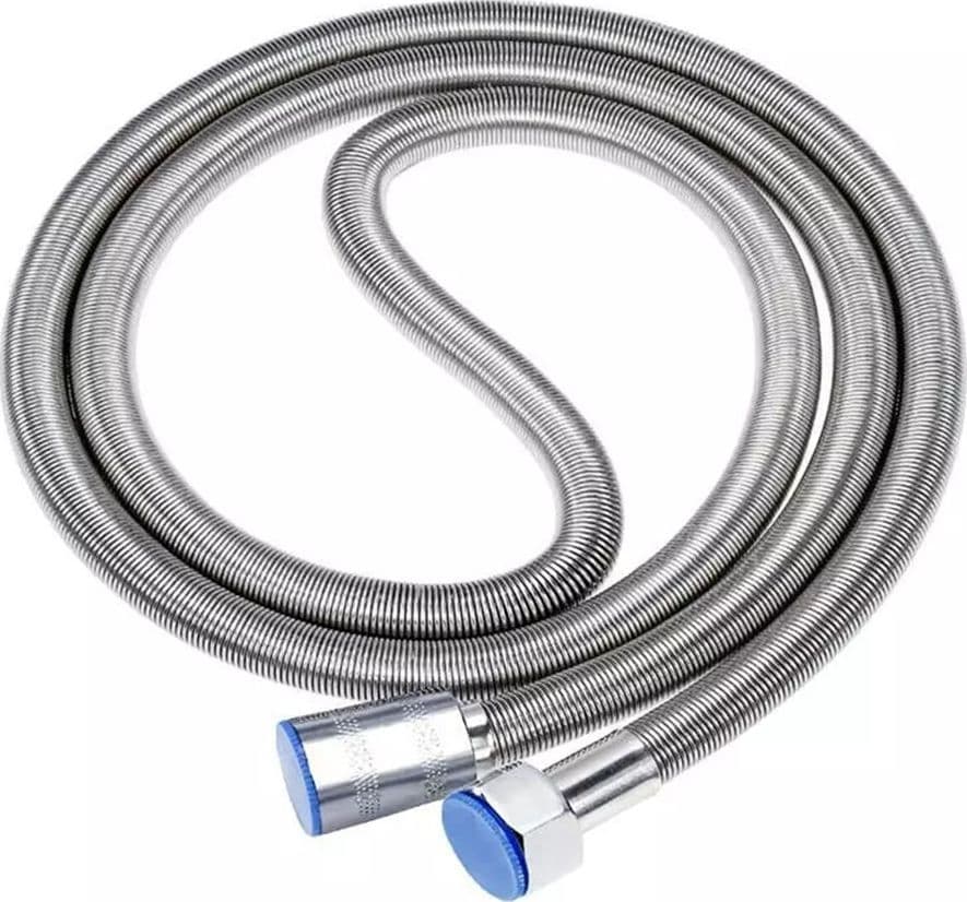 TUBO FLESSIBILE DOCCIA SOFFIONE DOCCINO VASCA BAGNO 1.8MT ANTIPIEGA ACCIAIO CROMATO 69228 - 5