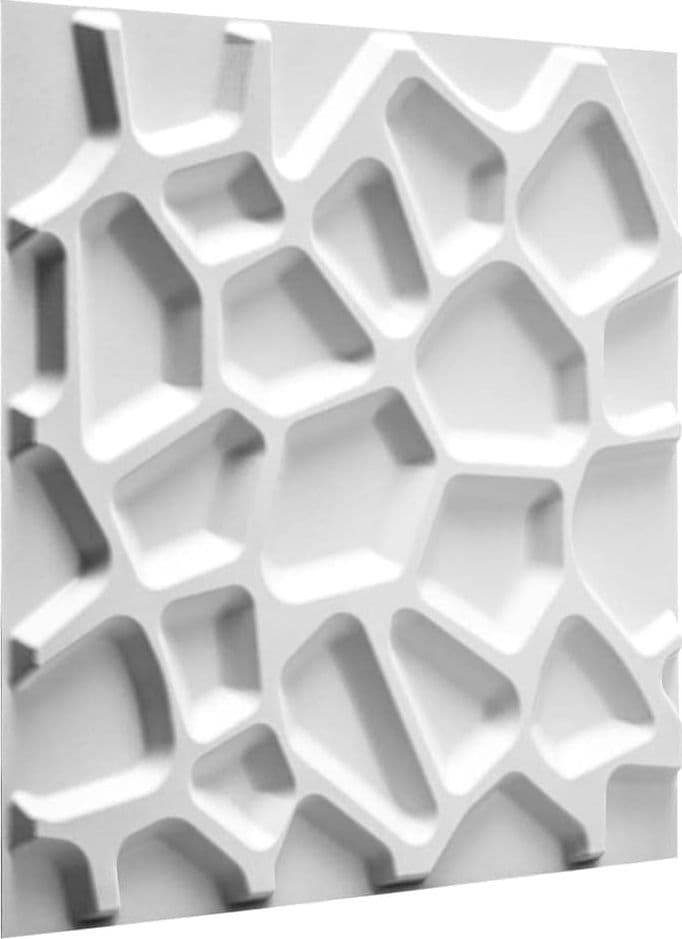 €1,99 Pannello in fibra naturale a parete 3D, rivestimento di lusso 3D 50X50cm BIANCO verniciabile GRIGLIA - Eternal Parquet