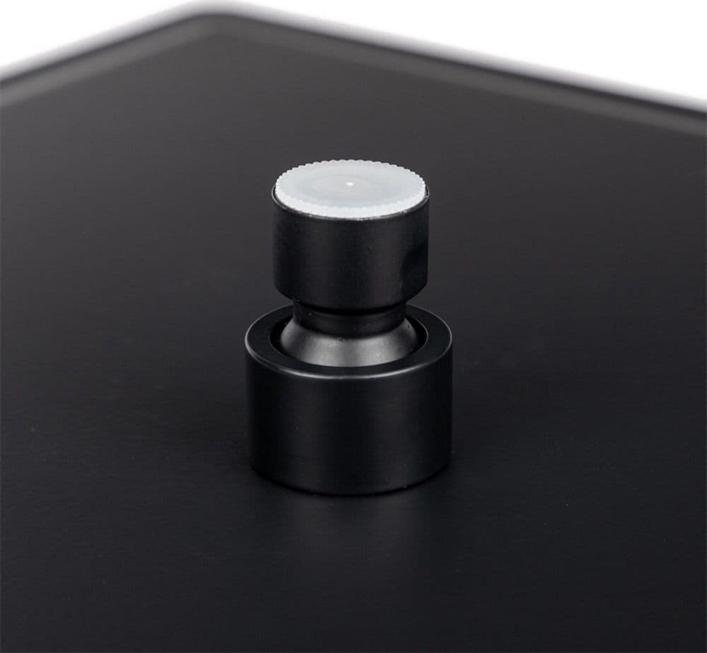 SOFFIONE DOCCIA ULTRA SLIM QUADRATO 25X25CM BAGNO MISCELATORE NERO ATTACCO UNIVERSALE 87883 - 10