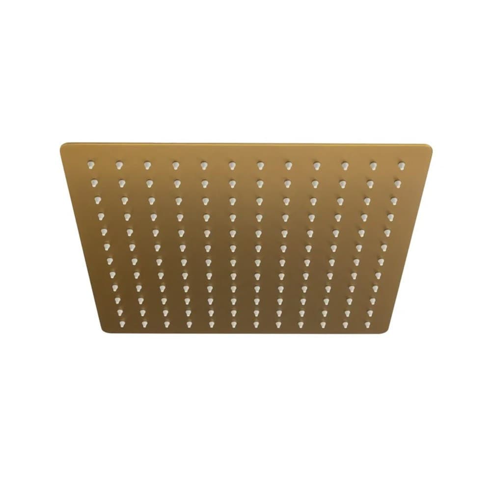 SOFFIONE DOCCIA ULTRA SLIM QUADRATO 25X25CM ORO SATINATO ATTACCO UNIVERSALE ½ BAGNO 87882 - 6