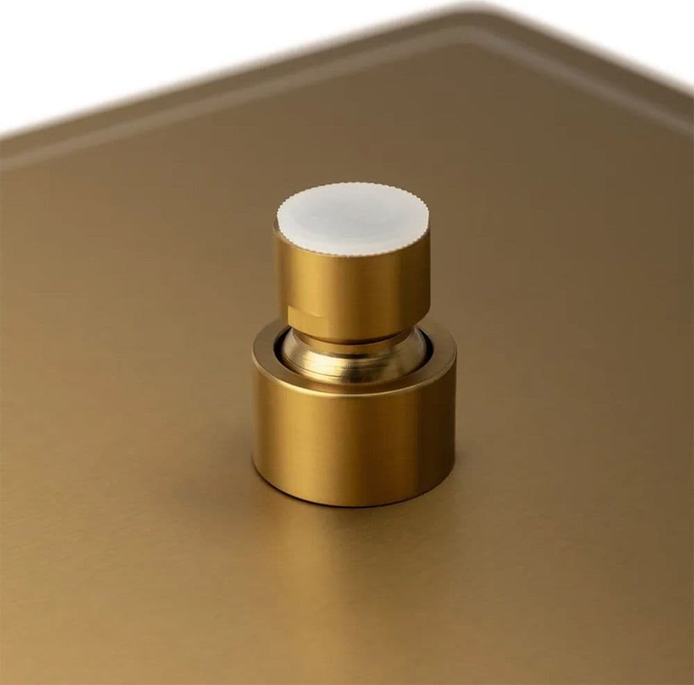 SOFFIONE DOCCIA ULTRA SLIM QUADRATO 25X25CM ORO SATINATO ATTACCO UNIVERSALE ½ BAGNO 87882 - 9