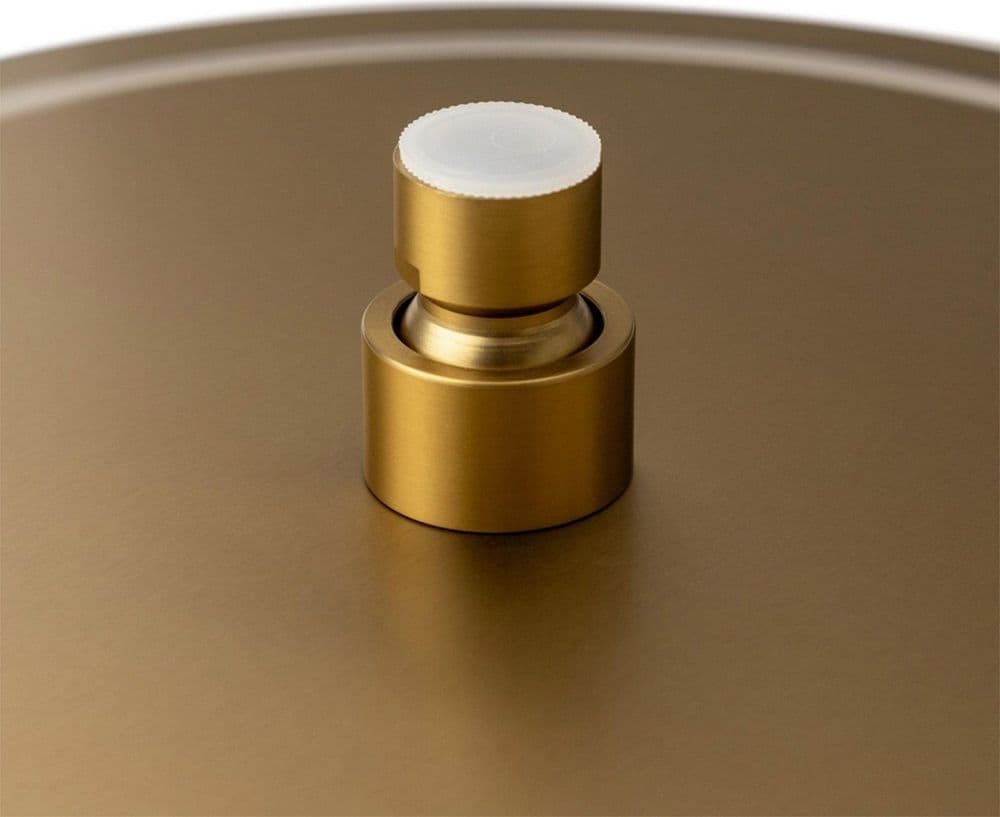 SOFFIONE DOCCIA ULTRA SLIM ROTONDO Ø25CM ORO SATINATO ATTACCO UNIVERSALE ½ BAGNO 87884 - 9
