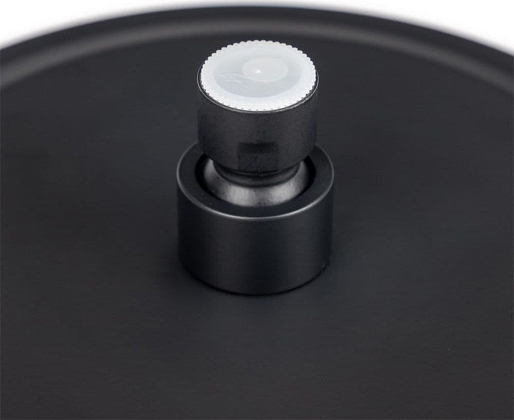 SOFFIONE DOCCIA ULTRA SLIM ROTONDO Ø25CM NERO ATTACCO UNIVERSALE ½ BAGNO MISCELATORE 87885 - 8