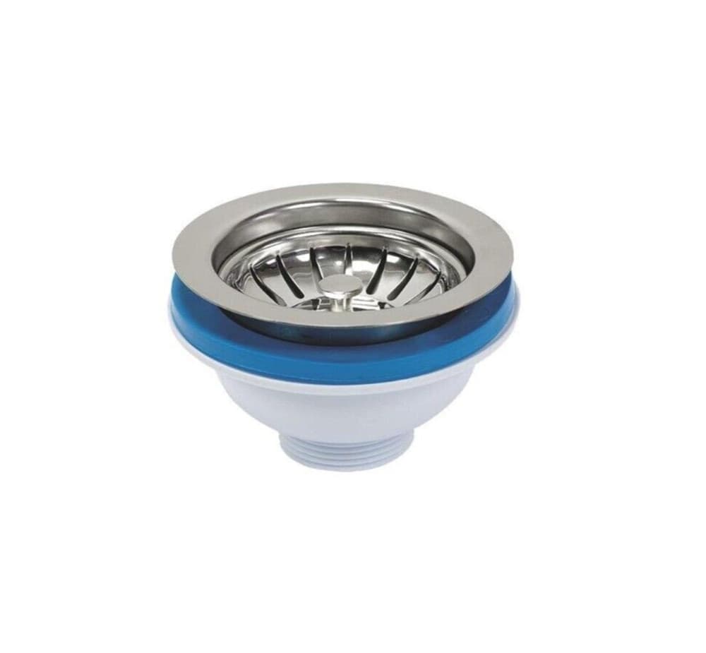 PILETTA BASKET DI SCARICO UNIVERSALE PER LAVELLO DA CUCINA ⌀80MM IN ACCIAIO PLASTICA 79350 - 3
