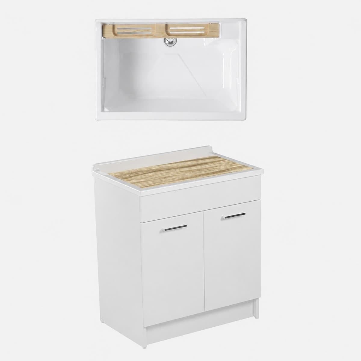 Lavatoio Colavene Lindo Max Con Cesto 70X50 Con Tavola Lavapanni In Legno in Lavandini di lavanderia e pluriuso Masterbrico - Longobardi, commercioVirtuoso.it