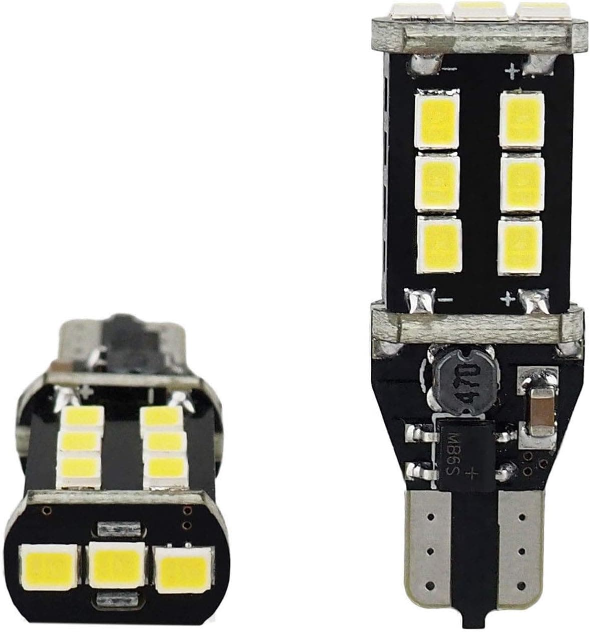 LAMPADA LED RETROMARCIA T15 PER FIAT PUNTO EVO BIANCO 6000K NO ERRORE 7W CANBUS - 3