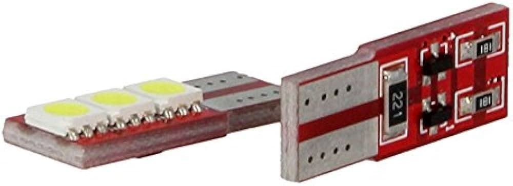 Luci T10 W5W Led 3W BIANCO Freddo 6000K Canbus 3SMD 5050 Portiera Pozzanghera Per Fiat Punto - 3