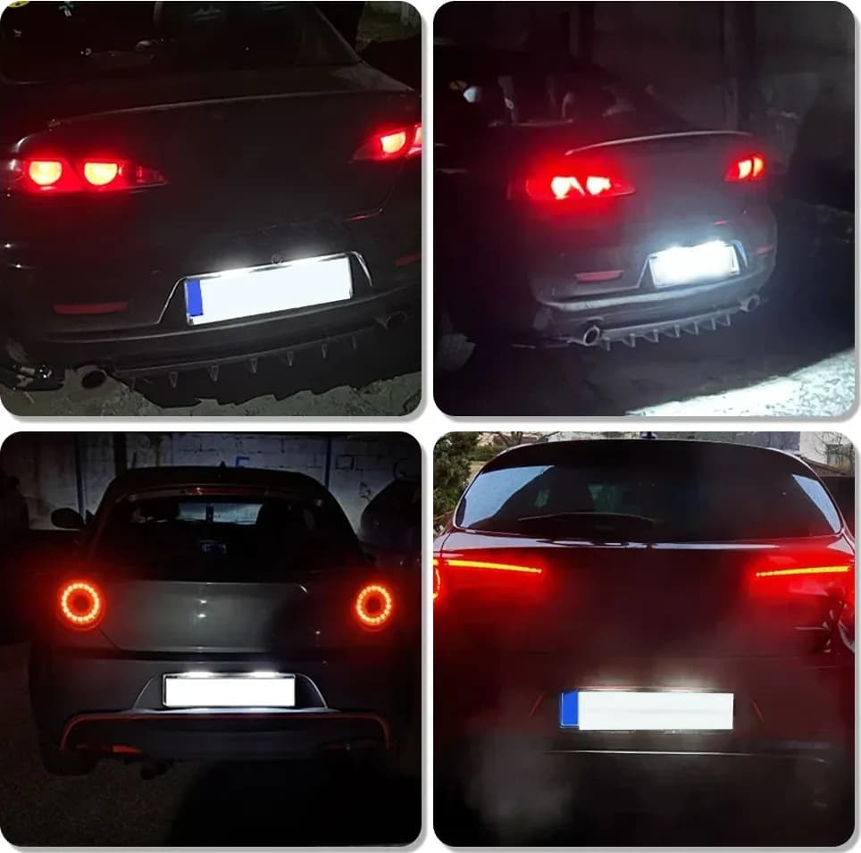 COPPIA LUCI TARGA 5 LED T10 W5W CANBUS 100% NO ERROR ALFA ROMEO 159 BRERA - 3