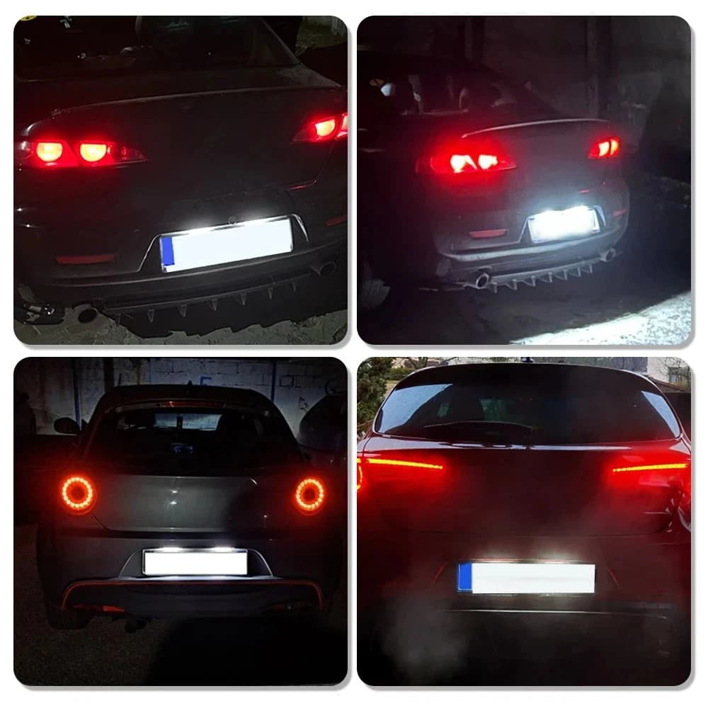 COPPIA LUCI TARGA 5 LED T10 W5W CANBUS 100% NO ERROR ALFA ROMEO 159 BRERA - 3
