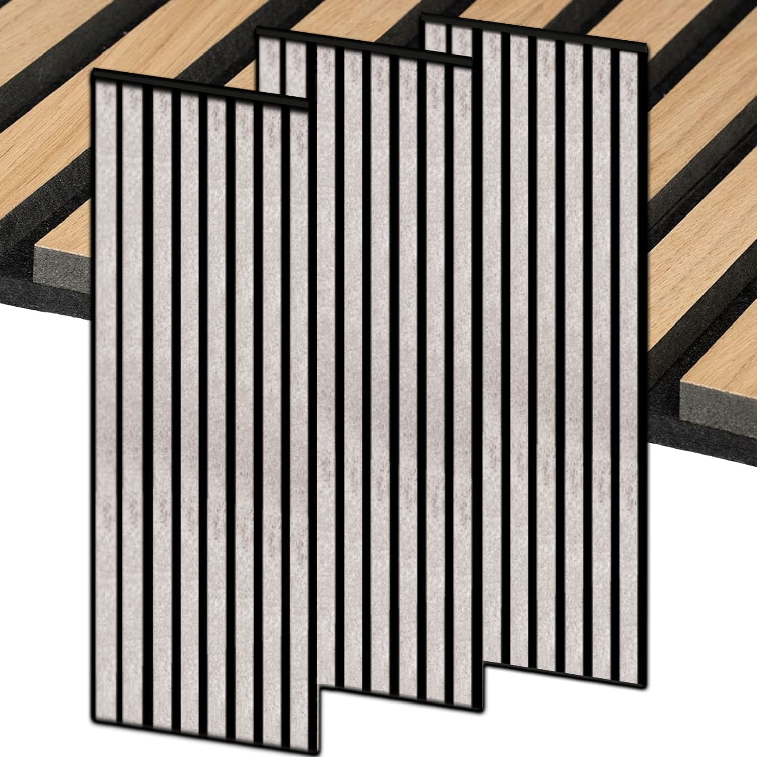 Pannelli Fonoassorbenti Acustici Decorativi effetto Legno per Pareti cm275x60 1,65mq/pacco - 26