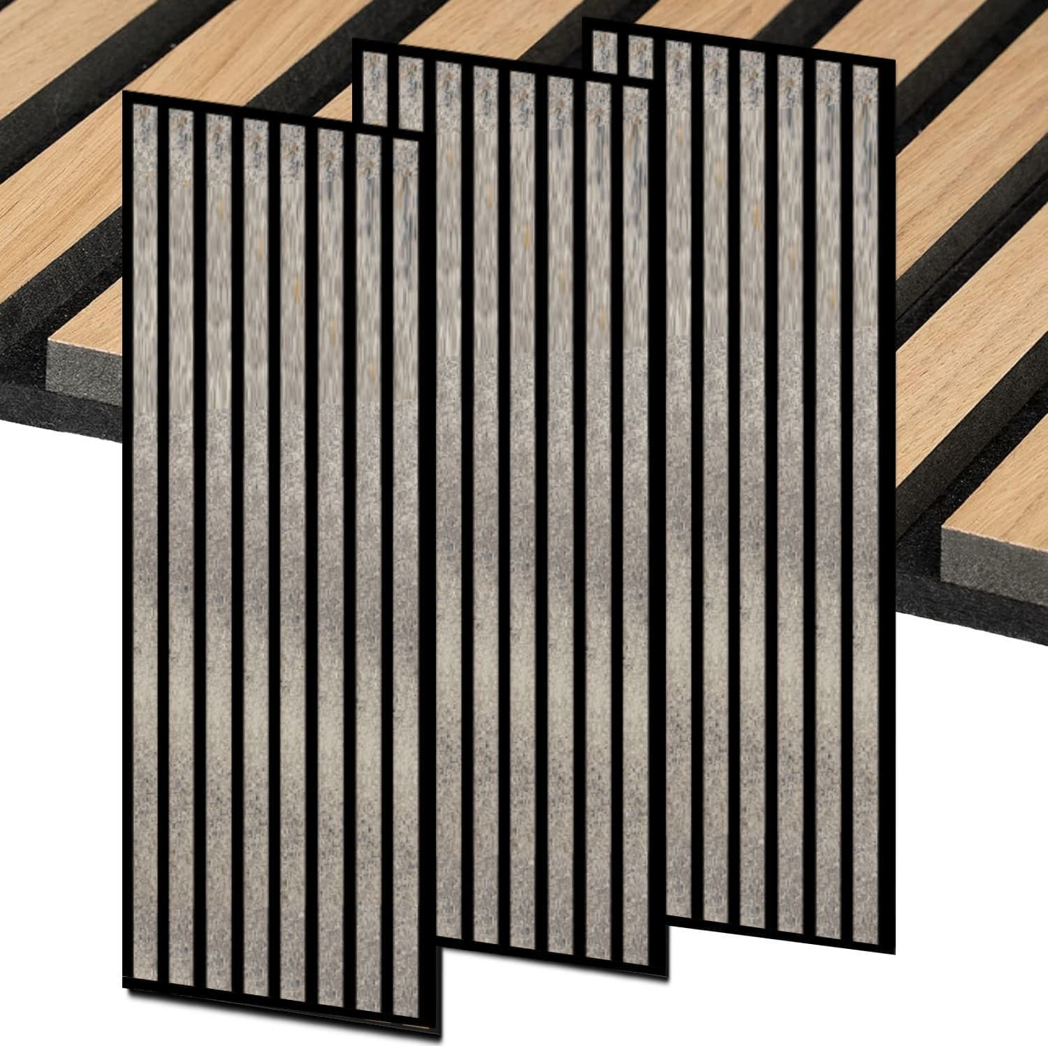 Pannelli Fonoassorbenti Acustici Decorativi effetto Legno per Pareti cm275x60 1,65mq/pacco - 28
