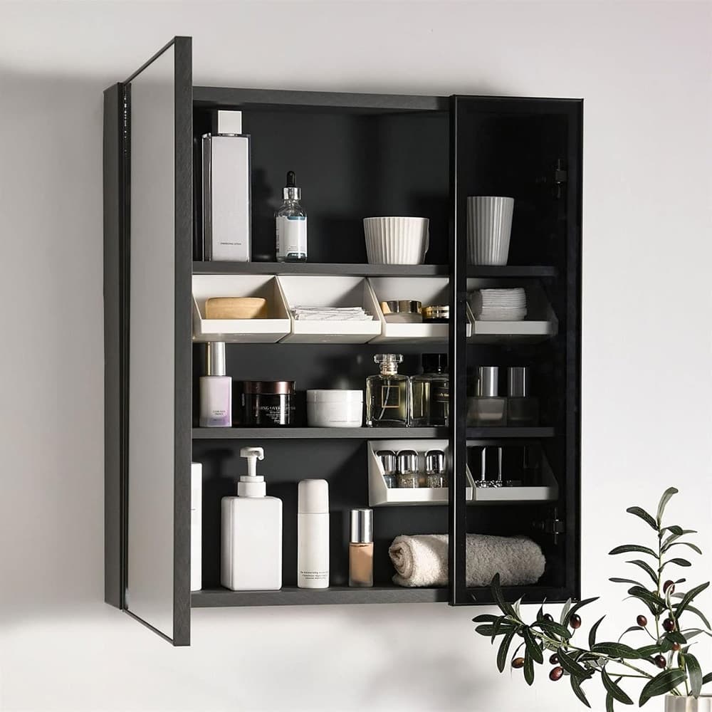 VASSOIO MULTIUSO ARMADIETTO ORGANIZZATORE ACCESSORI BAGNO TRUCCO BIANCO 117X77X83MM 10853 - 6