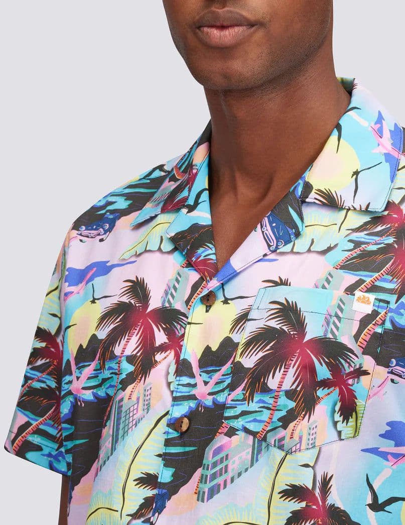 Sundek camicia uomo modello bowling con stampa in Camicie casual Broadway Red - Barletta, commercioVirtuoso.it