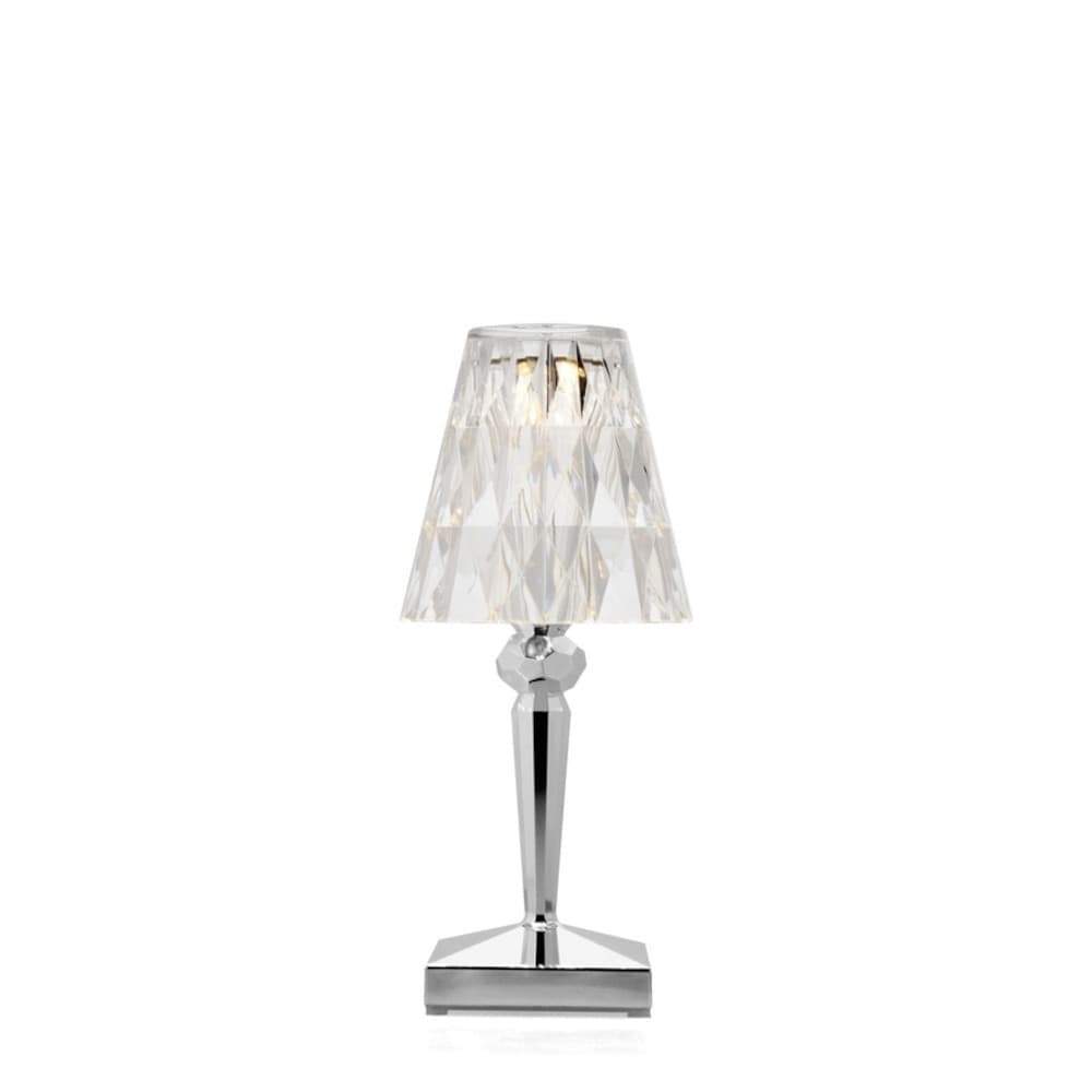 LAMPADA A BATTERIA  BATTERY  CROMO METALLIZZATO