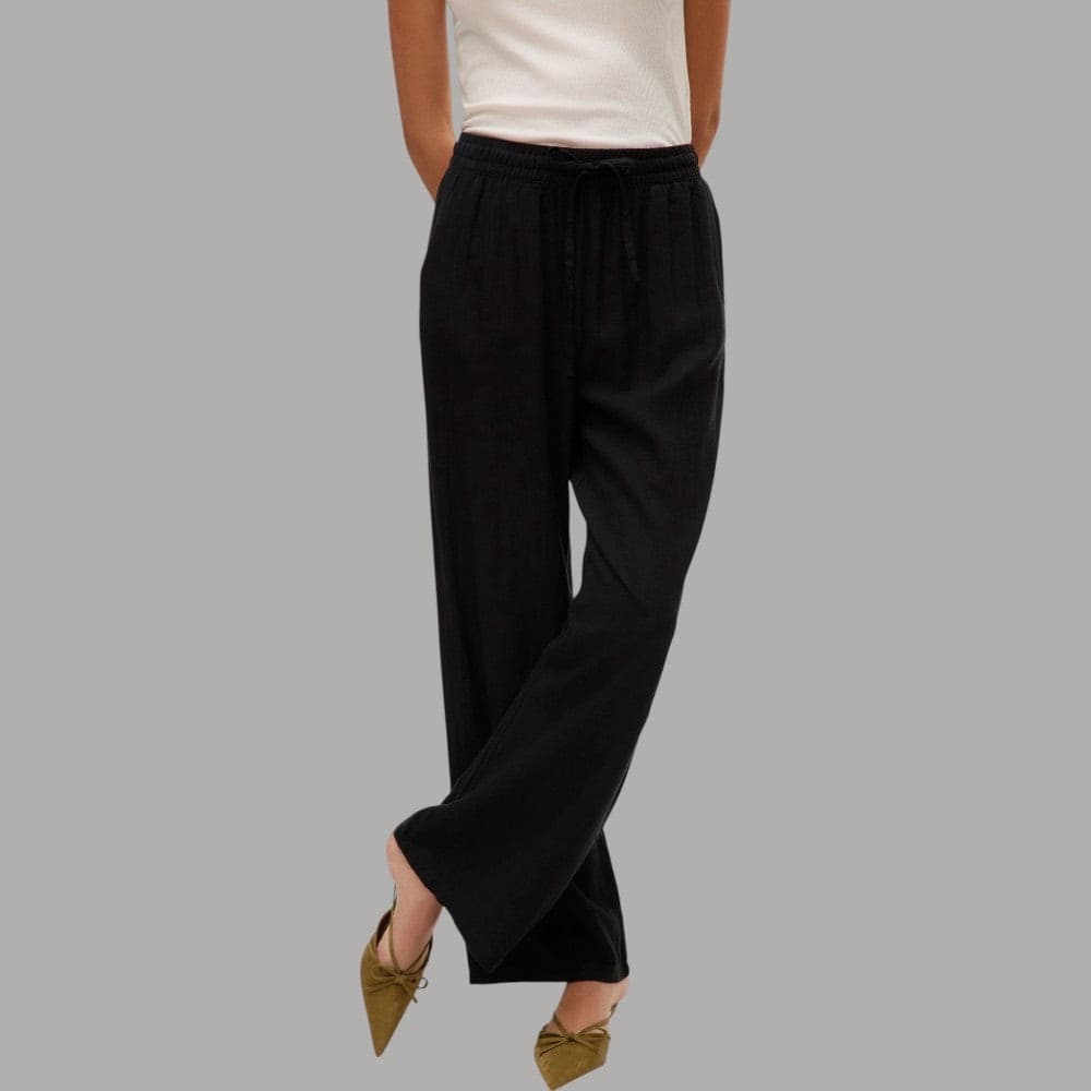 Pantaloni in Lino Vero Moda Linh Elasticizzati con Tasche - Prodotti di Classe