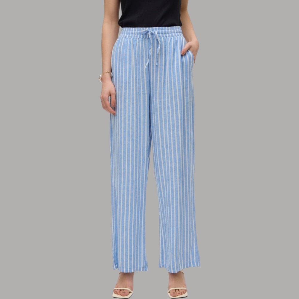 Pantaloni in Lino Vero Moda Linh Elasticizzati con Tasche - Prodotti di Classe
