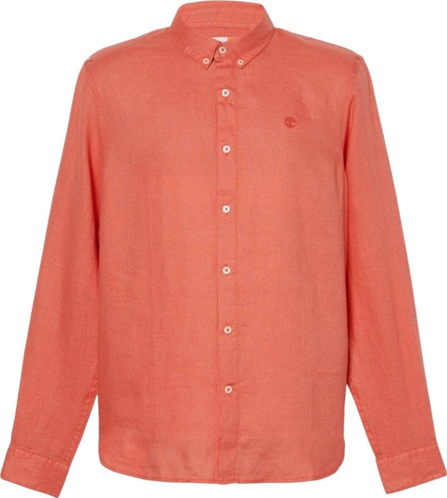 Timberland camicia lino arancione TB0A2DC3EI4 - 5
