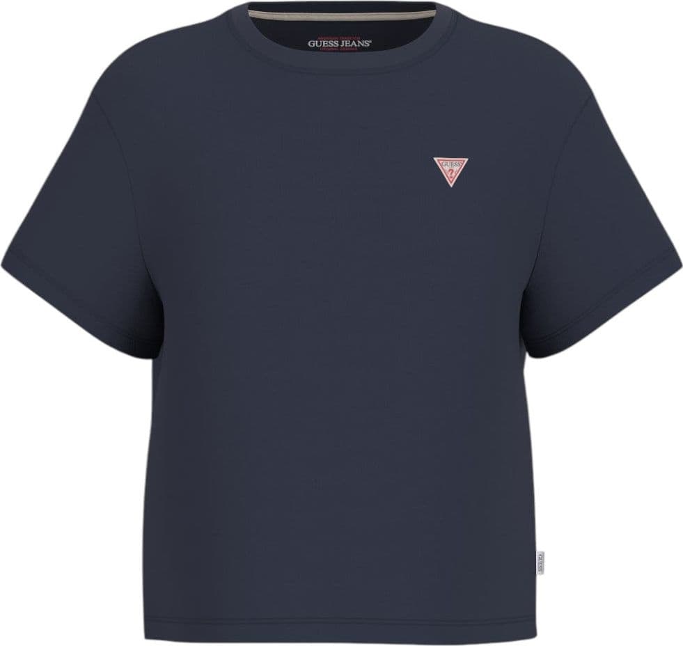 Guess Jeans t-shirt blu logo triangolo boxy fit W4YI05 K8HM0 A71W - 3