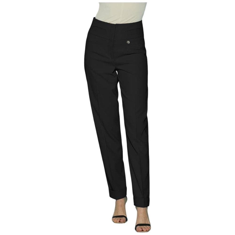 Relish pantalone nero vita alta con risvolto Elio RCA2407009006