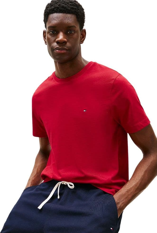Tommy Hilfiger t-shirt rosso magma MW0MW39995XLD T-shirt Tommy Hilfiger