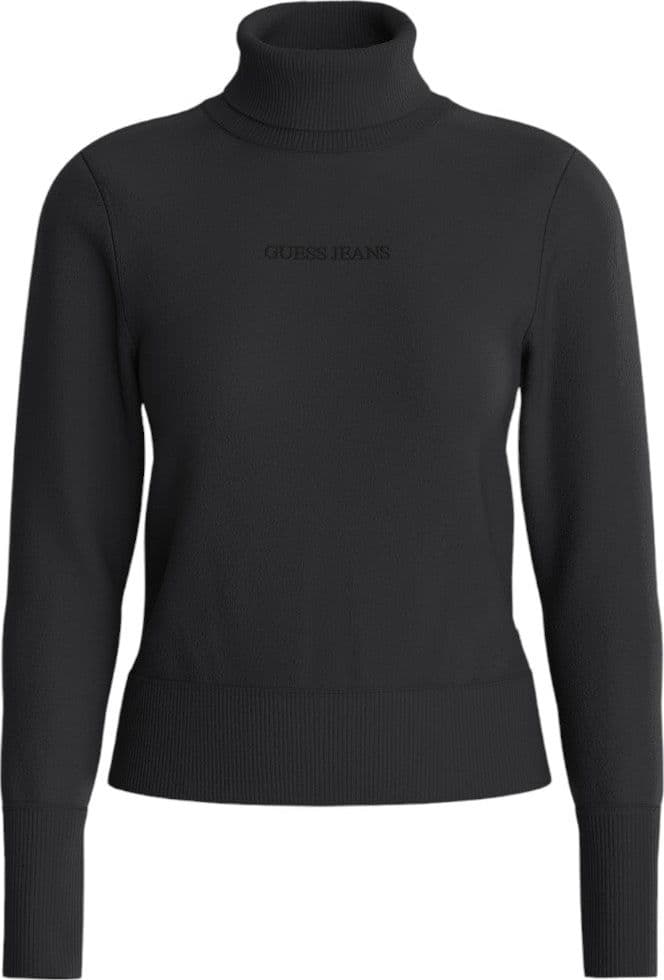 Guess Jeans pullover nero collo alto logo ricamato W4BR15Z3HO2JBLK - 3