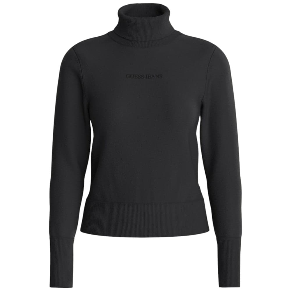 Guess Jeans pullover nero collo alto logo ricamato W4BR15Z3HO2JBLK - 3