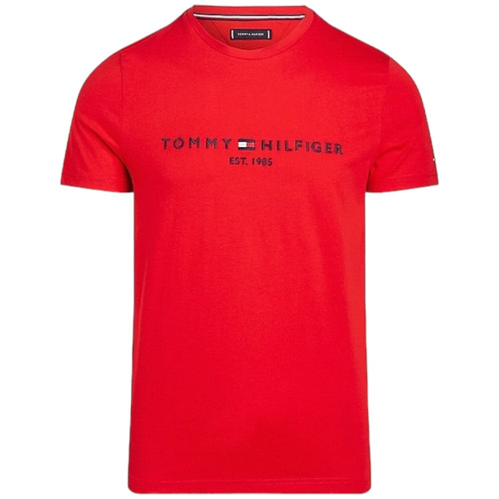 Tommy Hilfiger t-shirt rossa logo ricamato MW0MW11797 - 6
