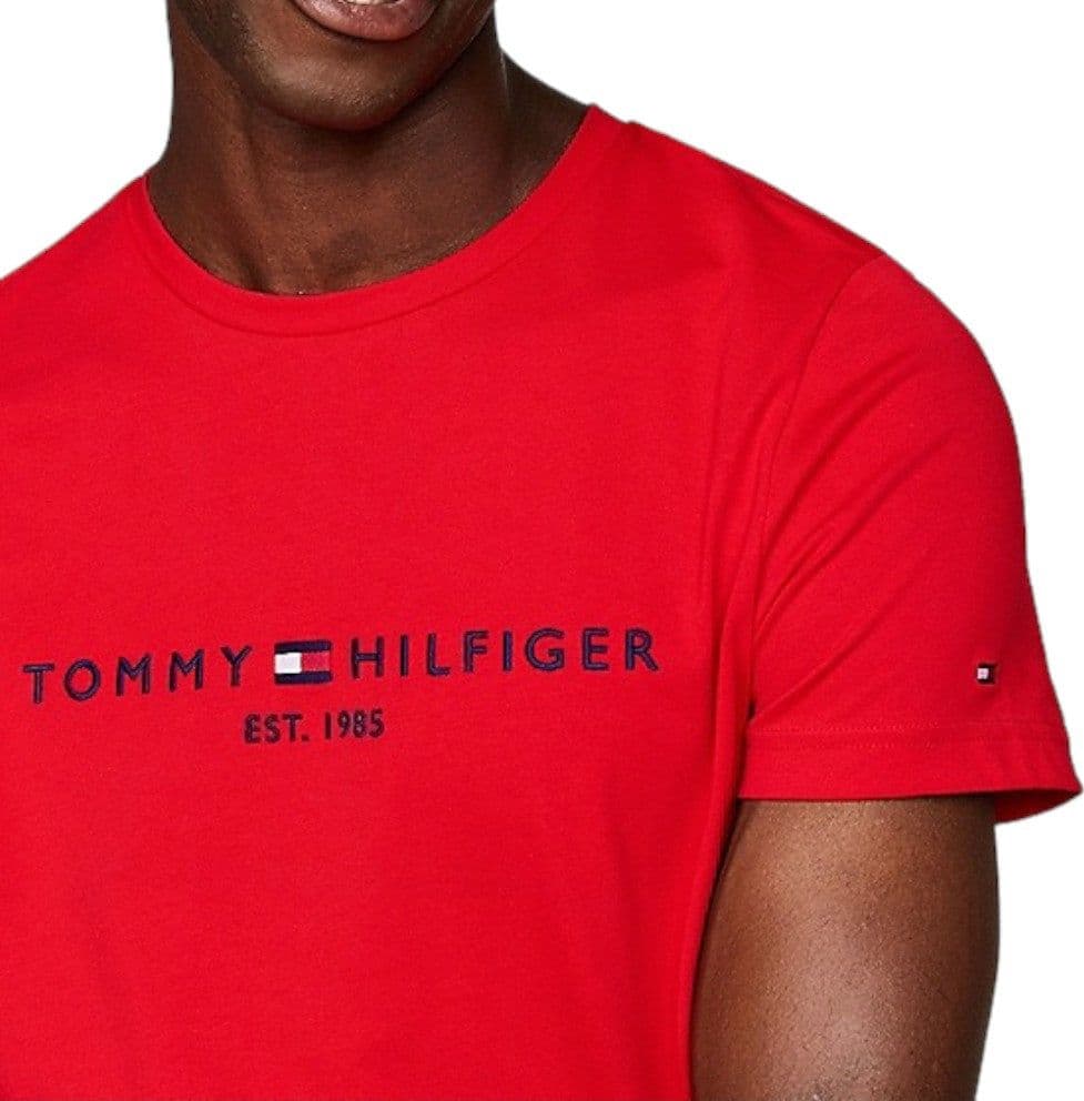Tommy Hilfiger t-shirt rossa logo ricamato MW0MW11797 T-shirt Tommy Hilfiger