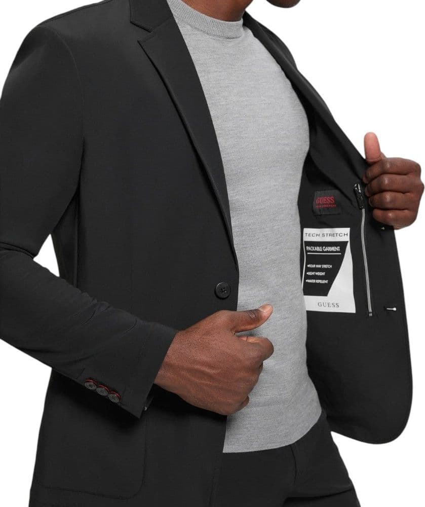 Guess giacca nera blazer monopetto Tyron M5RN09 WGUP2 JBLK Giacche Guess