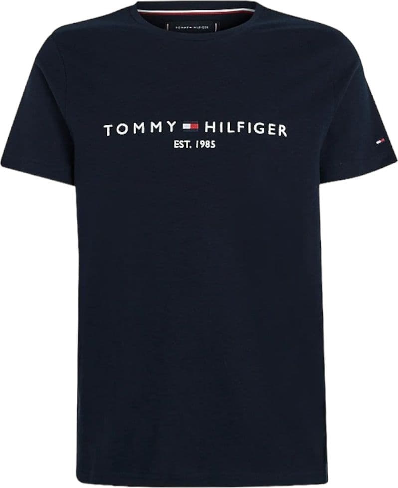 Tommy Hilfiger t-shirt blu logo scritta ricamata MW0MW11465403 - 6